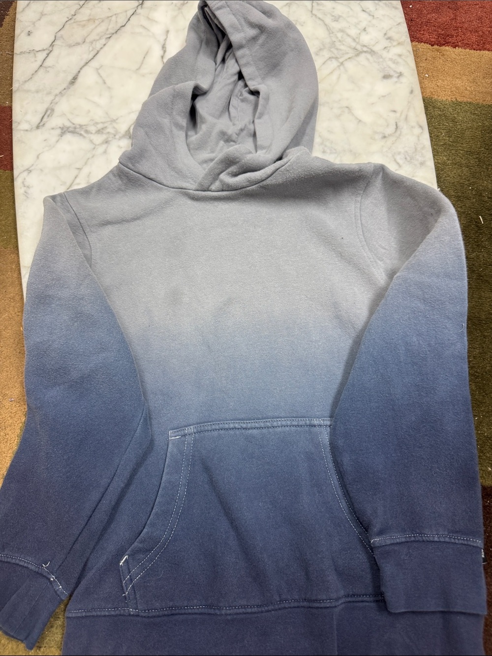 RSQ Gray to Blue Ombre Kids Hoodie